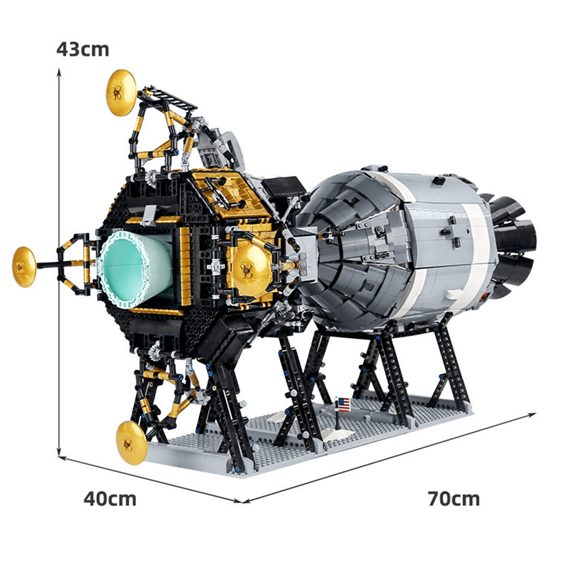 Mould King 21006 - Apollo Spacecraft - vue 9 | Power Blockz