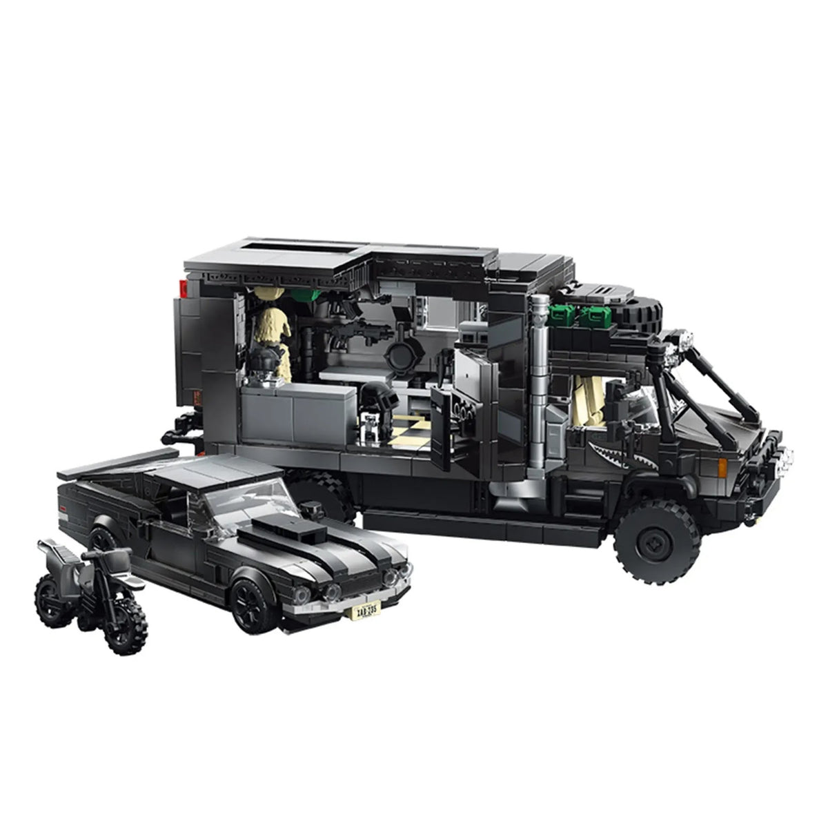12GO 95003 - Unimog RV + Muscle Car Set | Power Blockz
