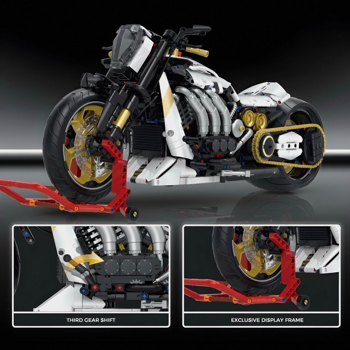 GULY 60522 - Cyberpunk Custom Chopper - vue 6 | Power Blockz
