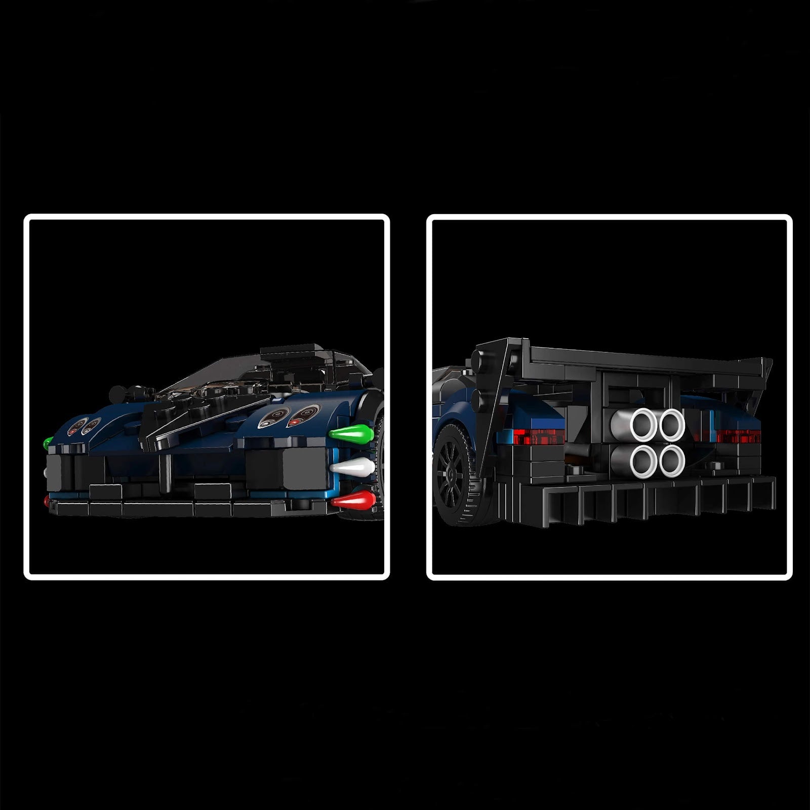 Mould King 27094 - Italian Huayra Tricolore Monster V12 - vue 3 | Power Blockz
