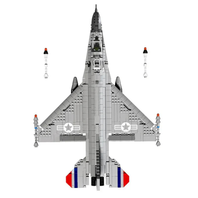 Reobrix 33027 - F16 Fighter Jet - vue 2 | Power Blockz