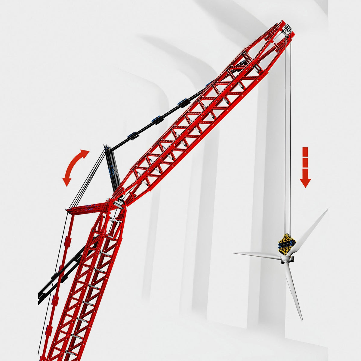 Mould King 17015S - 210cm Mega Dragline - vue 8 | Power Blockz