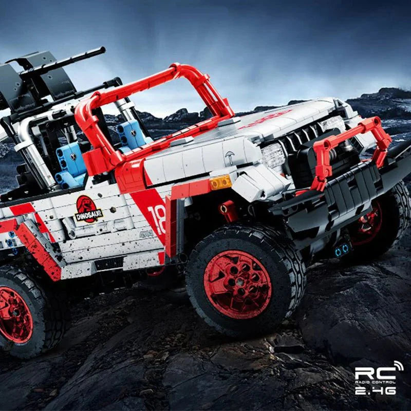 Sembo 701038 - Static Version - Jurassic Dino Expedition Off-Road 4x4 - vue 7 | Power Blockz