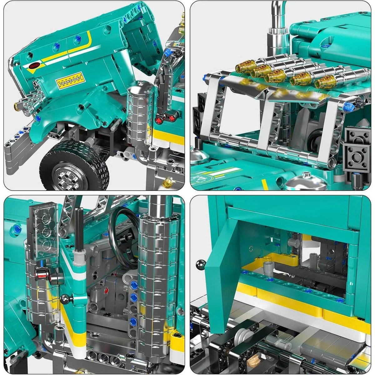 Mould King 13201 - Remote Controlled American Truck - vue 2 | Power Blockz