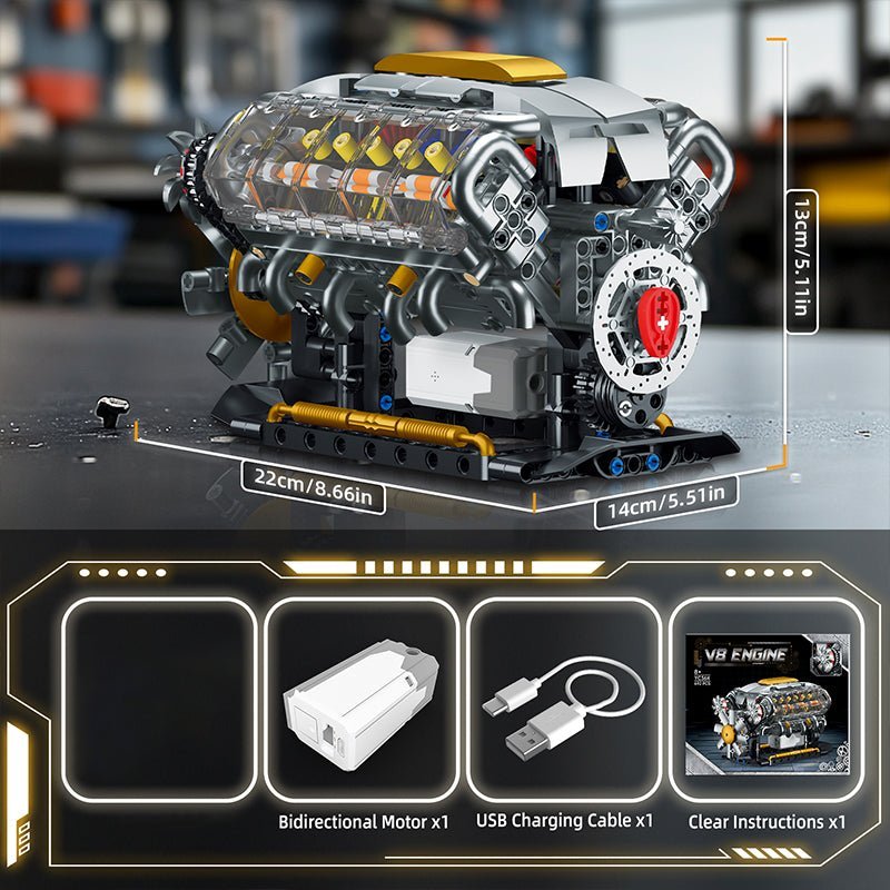 Goqi YC364 - Functional V8 Engine Model - vue 3 | Power Blockz