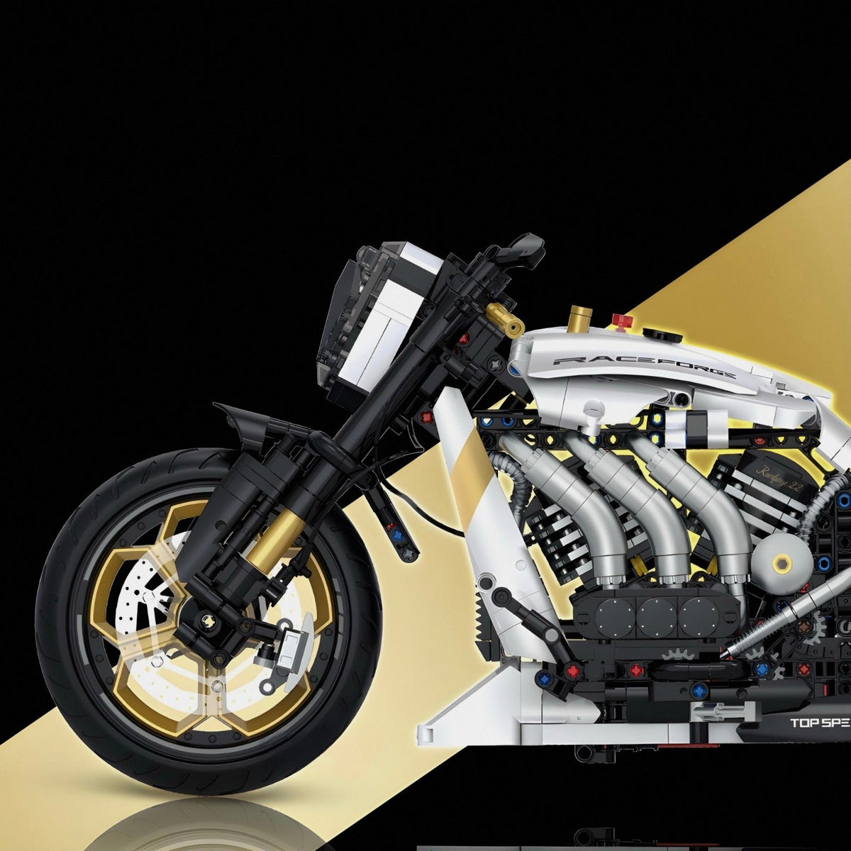 GULY 60522 - Cyberpunk Custom Chopper - vue 2 | Power Blockz