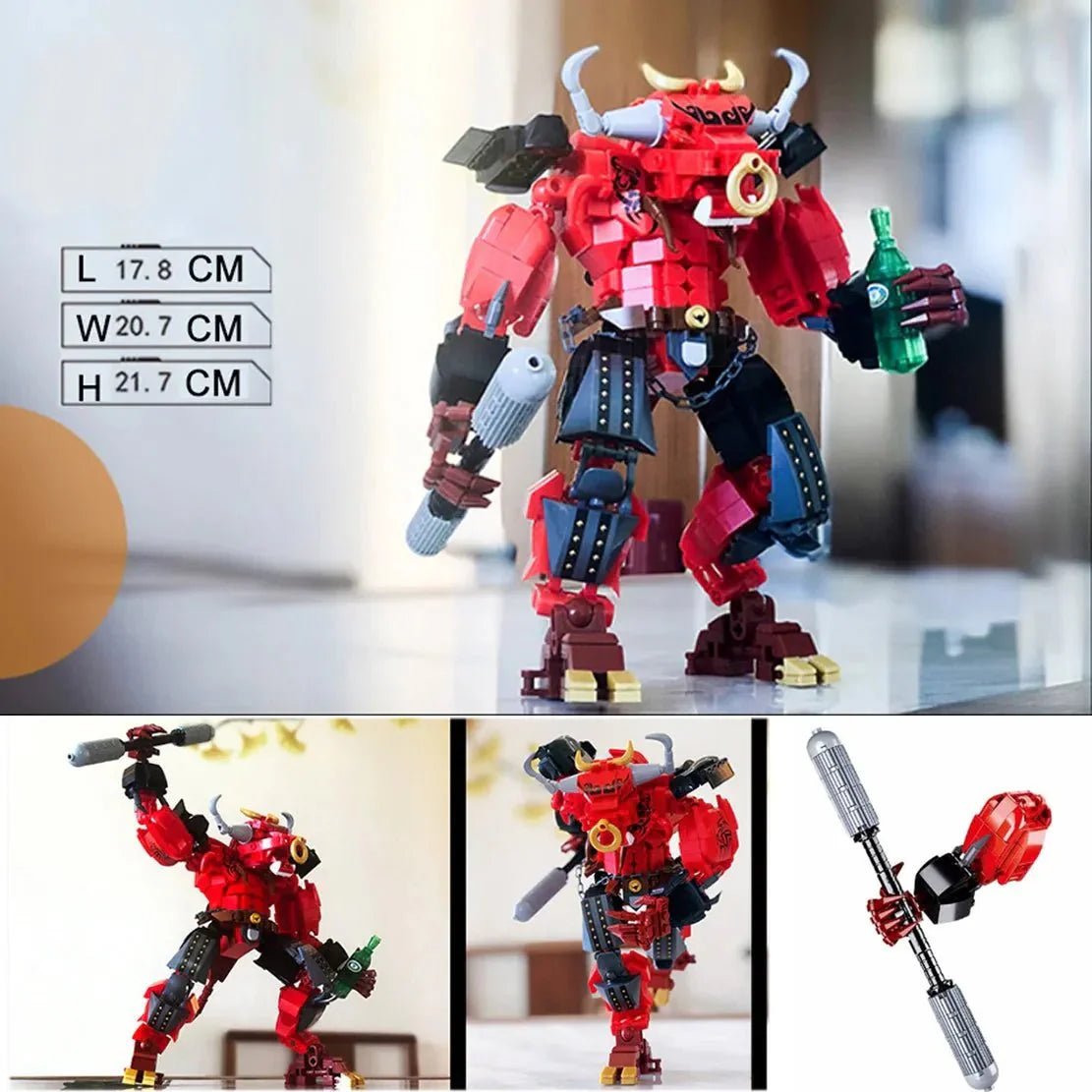 Transformers Bull Demon Mecha Warrior Bricks Toy | 606pcs - Transformers Bull Demon Mecha Warrior Bricks Toy - vue 5 | Power Blockz