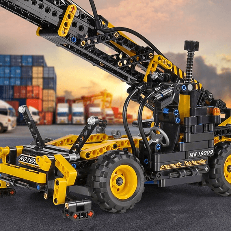 Mould King 19009 - Pneumatic Forklift - vue 7 | Power Blockz