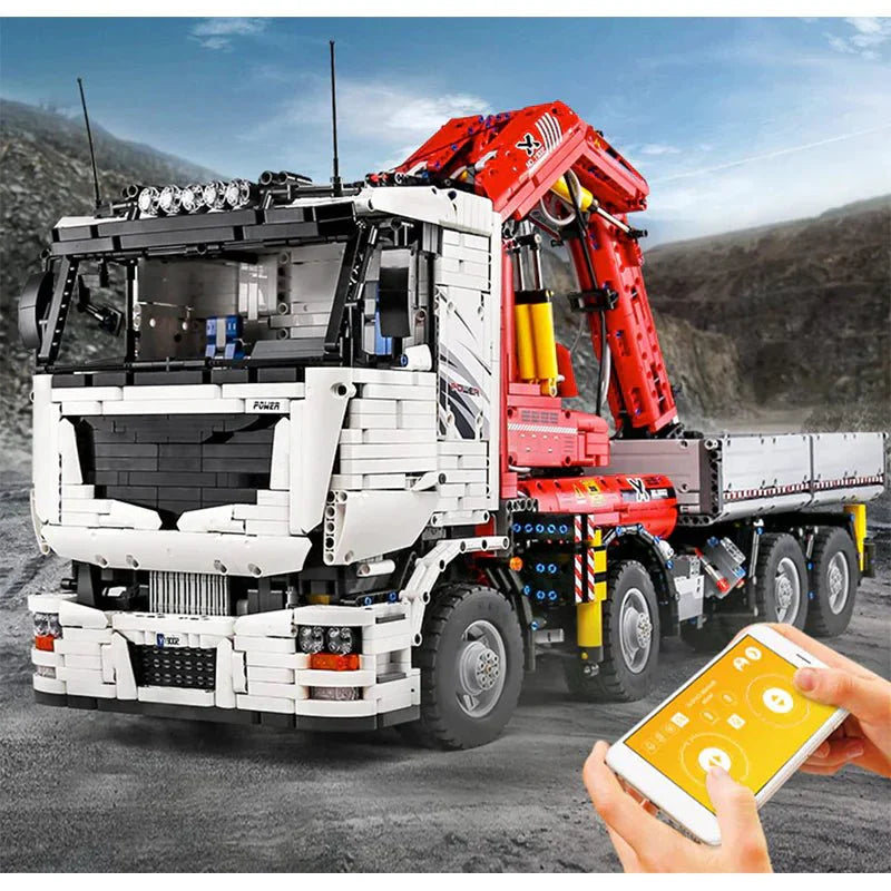 Mould King 19002 - RC Heavy-Duty Crane Truck - vue 6 | Power Blockz