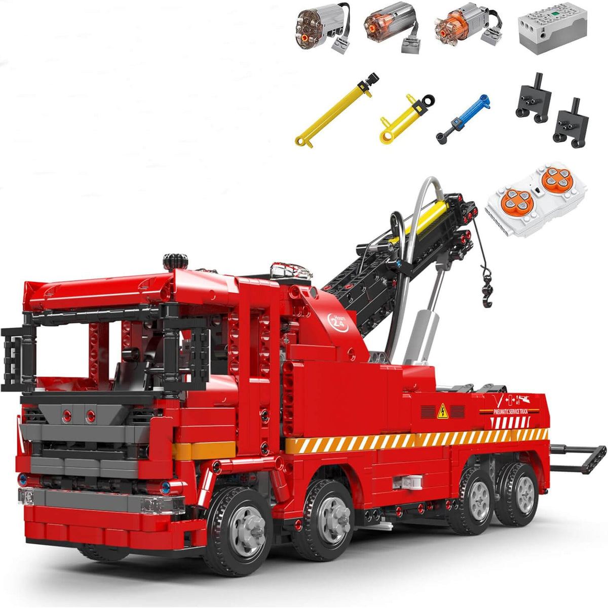 Mould King 19017 - European Pneumatic Tow Truck - vue 5 | Power Blockz