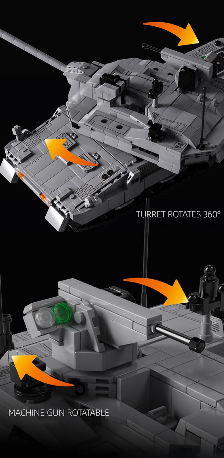 12GO 96002 - Enhanced Main Battle Tank - vue 3 | Power Blockz