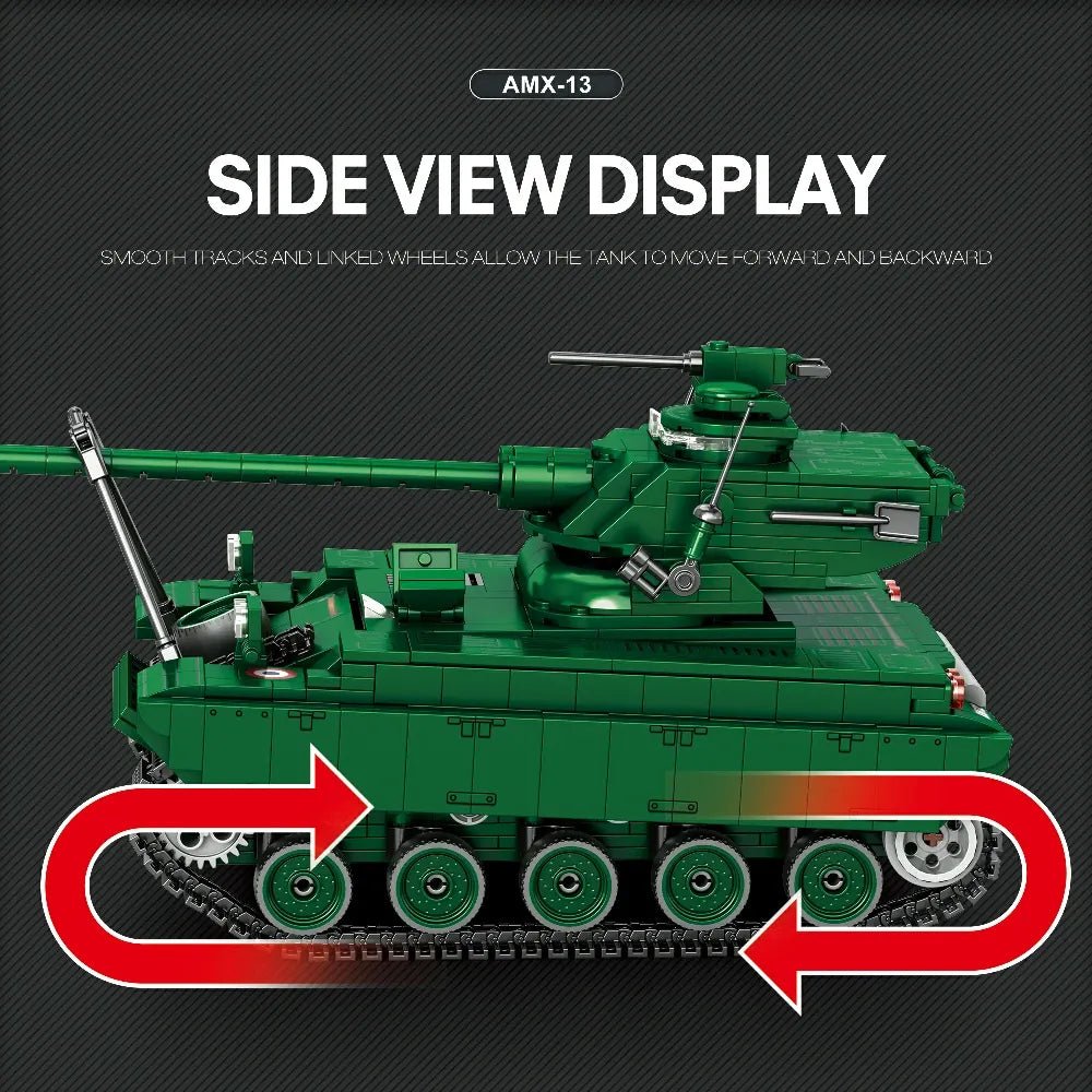 Reobrix 77033 - Light Recon Tank - vue 3 | Power Blockz