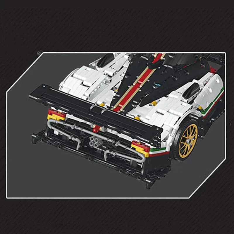Mould King 13060 - Track-Only V12 Hypercar - vue 6 | Power Blockz
