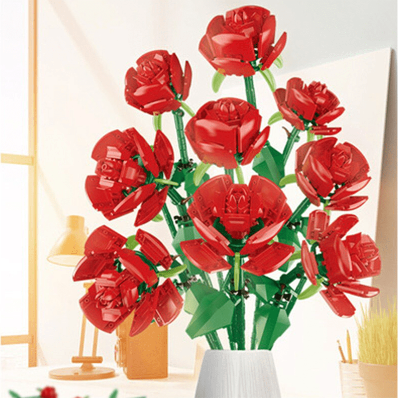 LaiXiaoBei Roses - Bouquet of Nine Red Roses - vue 2 | Power Blockz