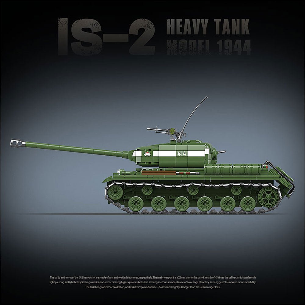 Quanguan 100249 - IS-2 heavy tank - vue 7 | Power Blockz