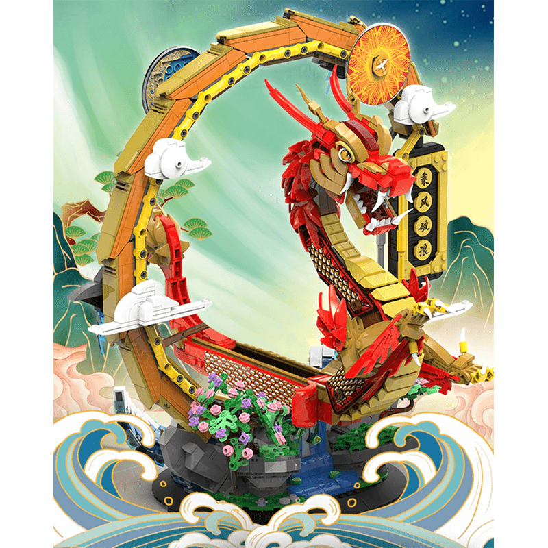 Happy Build YC-50004 - Long Teng Dragon Boat - vue 7 | Power Blockz
