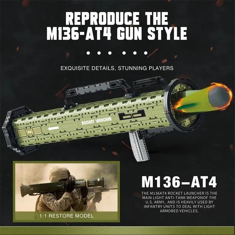 Reobrix 77027 - M136 Antitank Grenade Launcher - vue 6 | Power Blockz