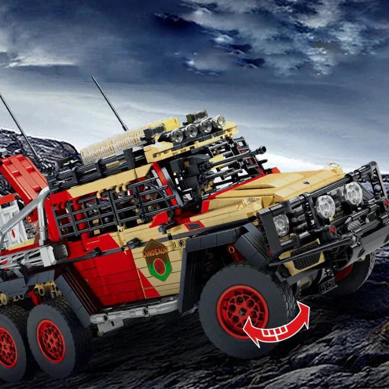 Sembo 701039 - Static Version - Jurassic Dino Hunter Off-Road Truck - vue 8 | Power Blockz