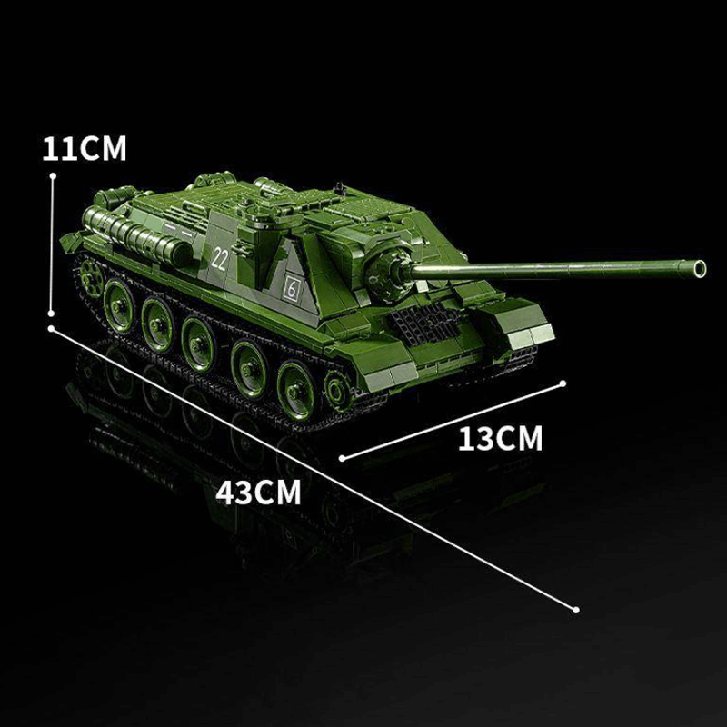 Panlos 632022 - Remote Controlled SU-100 Tank Destroyer - vue 2 | Power Blockz