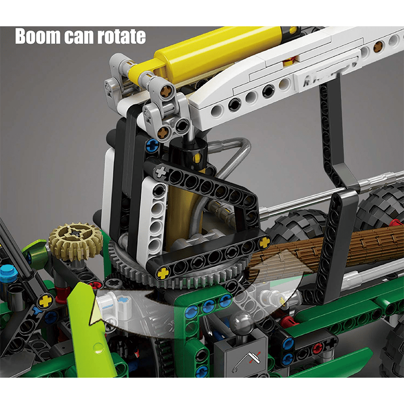Mould King 19006 - Pneumatic Forestry Harvester - vue 8 | Power Blockz
