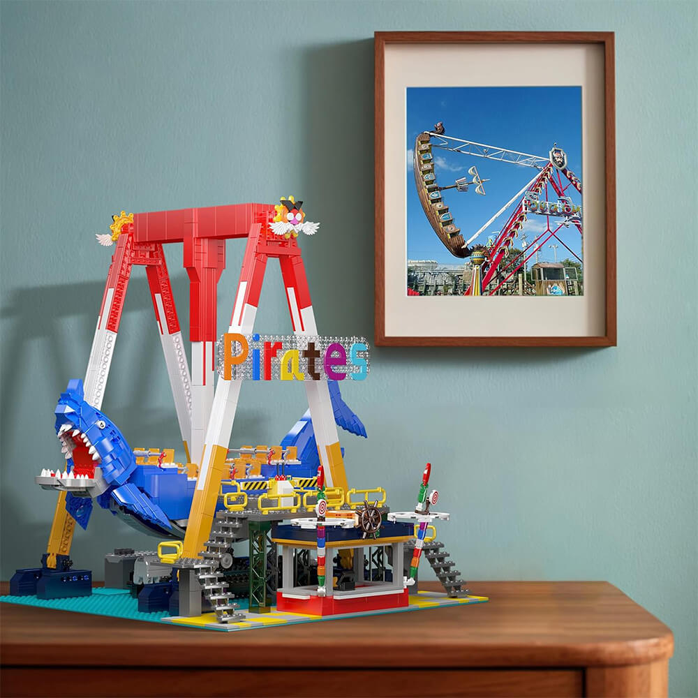 Mould King 11017 - Motorized Shark Swing Ride - vue 4 | Power Blockz