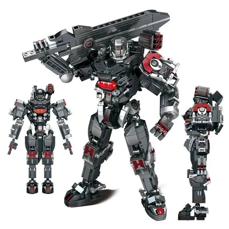 Heavy Duty Mecha Robot MU2 White Shark Bricks Toy | 802pcs - Heavy Duty Mecha Robot MU2 White Shark Bricks Toy - vue 5 | Power Blockz