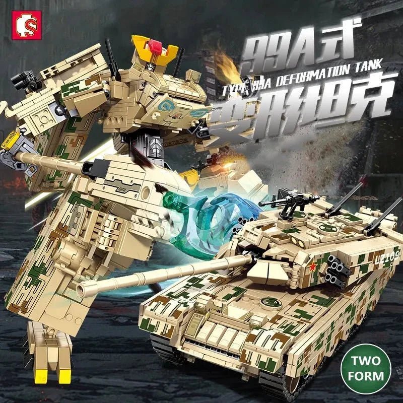 Mecha Transformers Robot Battle Tank Deformation Bricks Toy | 1306pcs - Mecha Transformers Robot Battle Tank Deformation Bricks Toy - vue 9 | Power Blockz