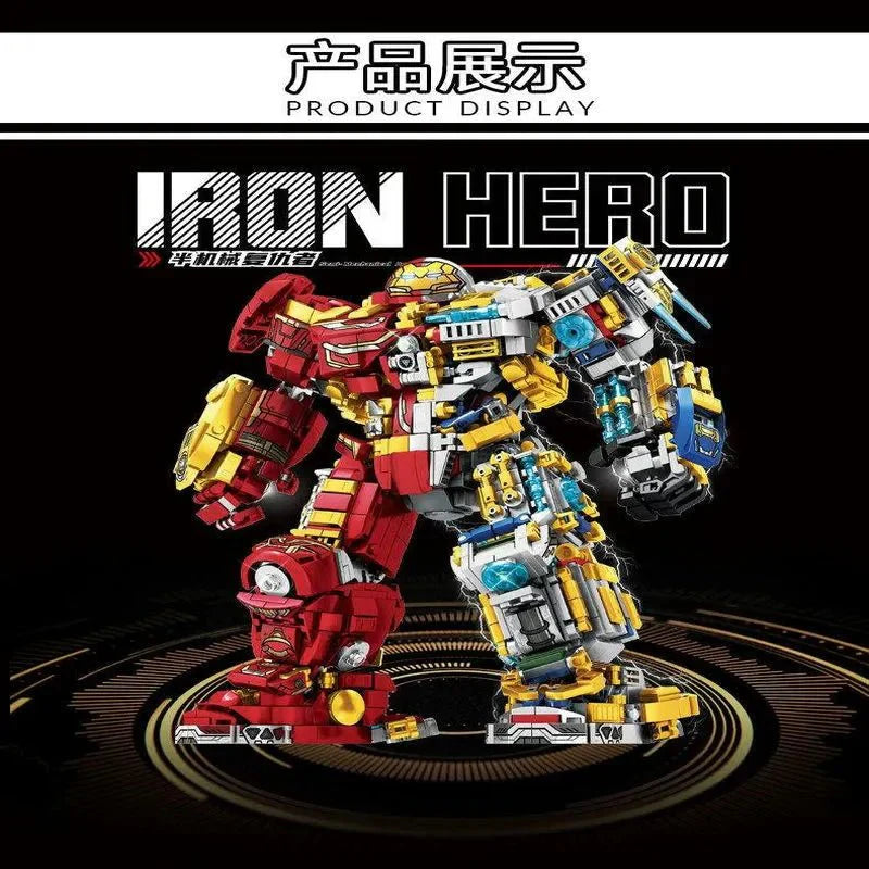 Ly 76076 - Marvel Super Iron Hero Warrior Robot - vue 6 | Power Blockz