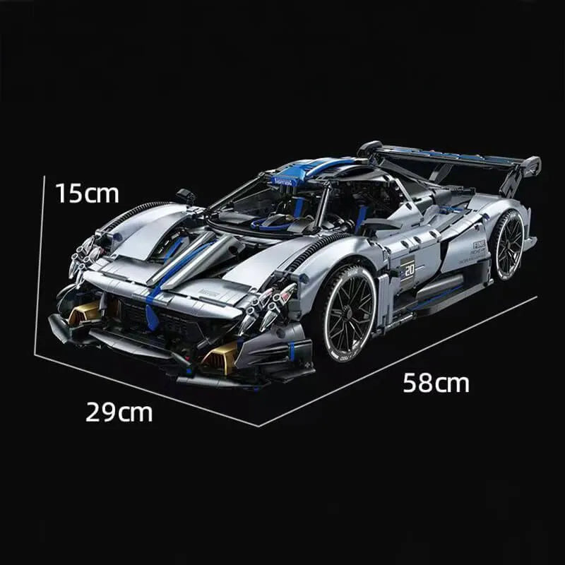 Toylinx 3526 Static Version - Italian Aero Hypercar Ultimo 2021 - vue 10 | Power Blockz
