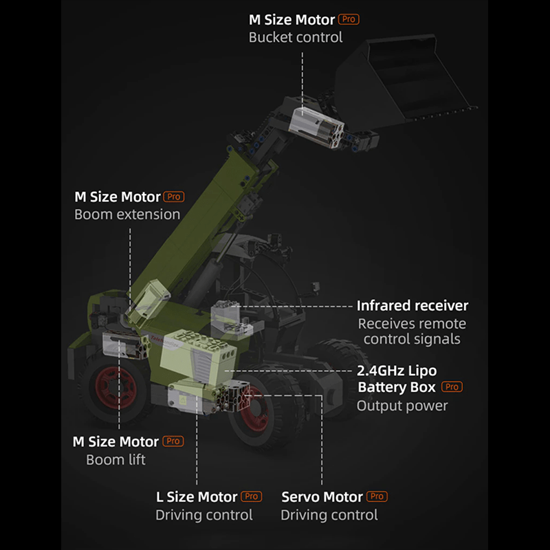 CaDa Master C61051 - Cargo Loader Utility Vehicle - vue 9 | Power Blockz