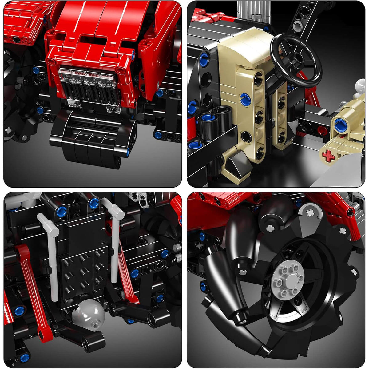 Mould King 18037 - Agricultural Tractor Remote Control - vue 4 | Power Blockz