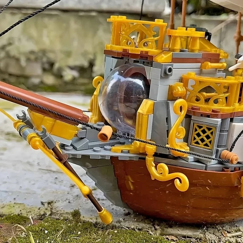Jiestar JJ9126 - SteamPunk Airship - vue 13 | Power Blockz