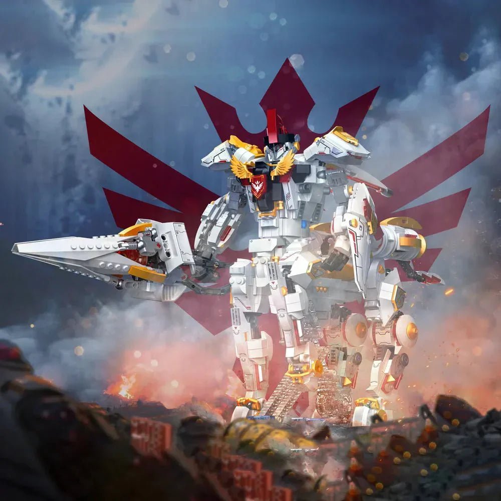 Deformation Silver Wing Cavalary Robot | 1389pcs - Deformation Silver Wing Cavalary Robot - vue 7 | Power Blockz