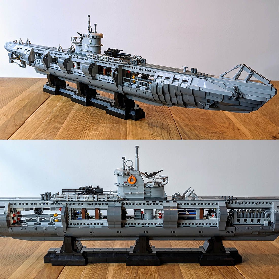 Gobricks MOC-139272 - U-Boat Type Viic Submarine - vue 4 | Power Blockz