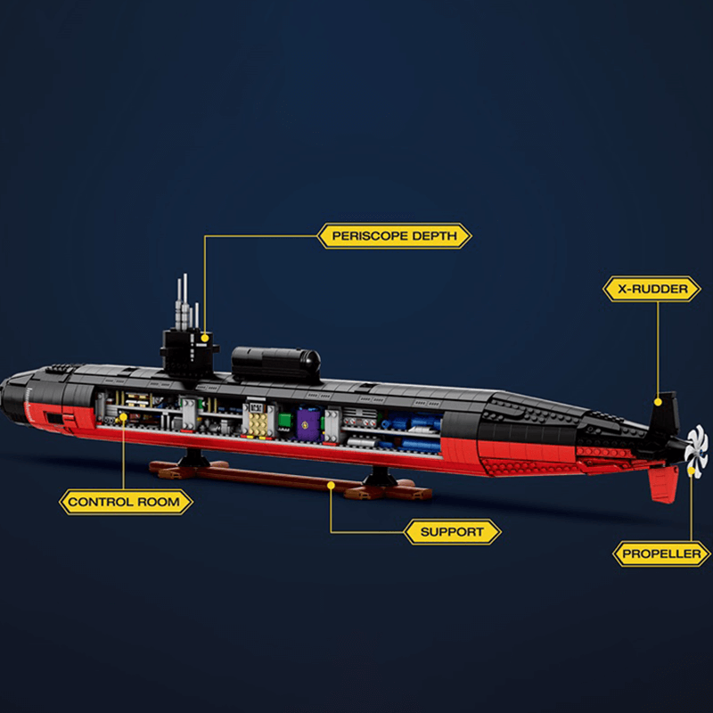 Reobrix 800 - Military Los Angeles-Class SSN Submarine - vue 4 | Power Blockz