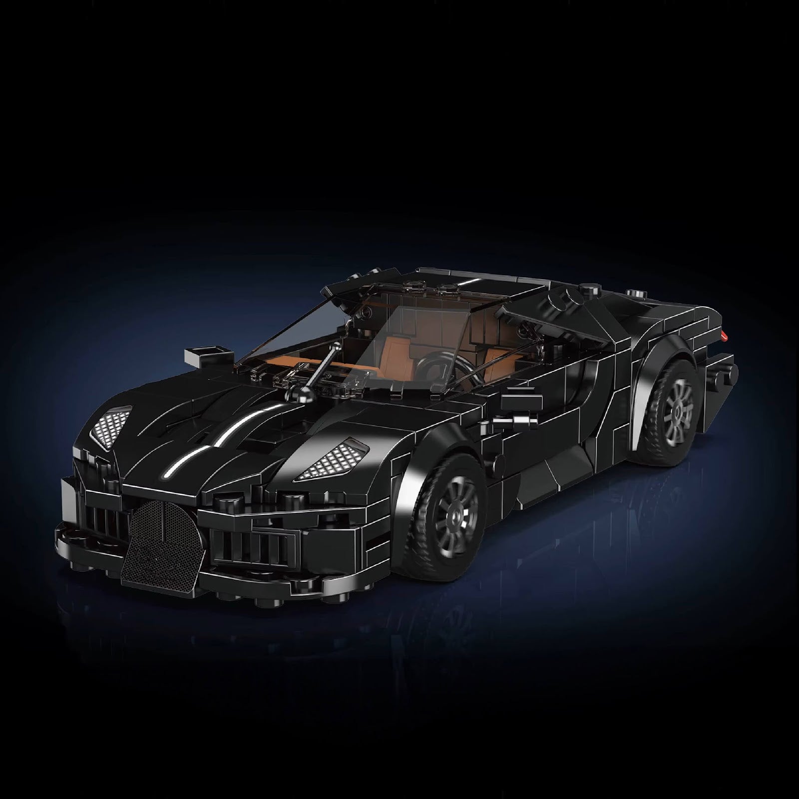 Mould King 27096 - La Voiture Noire Hypercar - vue 3 | Power Blockz