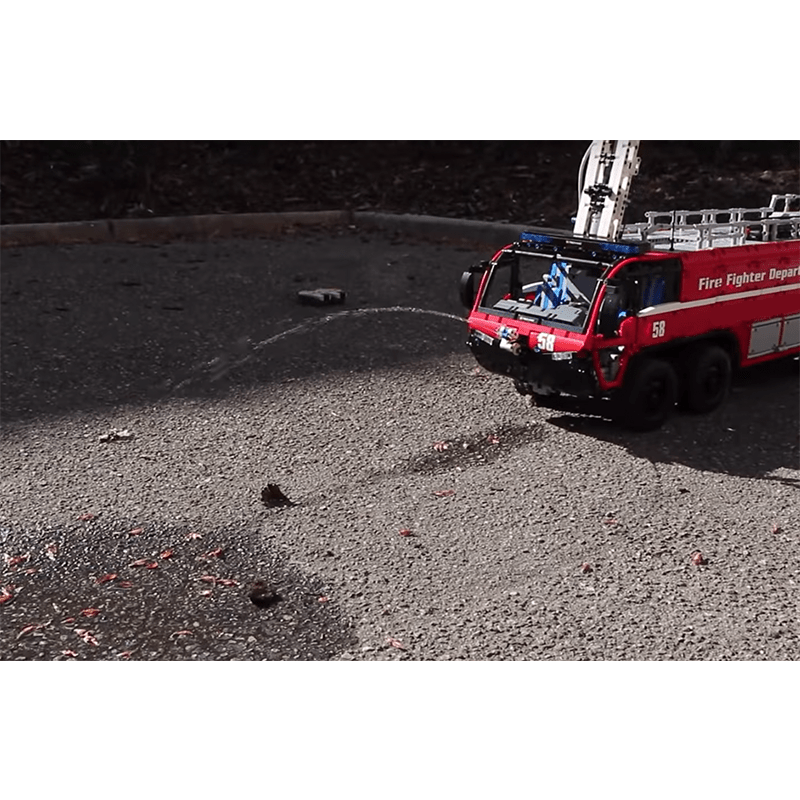 Mould King 19004S - Pneumatic Airport Rescue Truck - vue 7 | Power Blockz