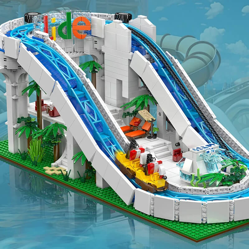 Mould King 11021 - Motorized Water Slide - vue 3 | Power Blockz