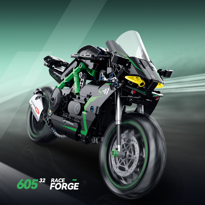 60532 - Stormpass H2-R 1:8 Supercharged Hyperbike - View 2 | Power Blockz