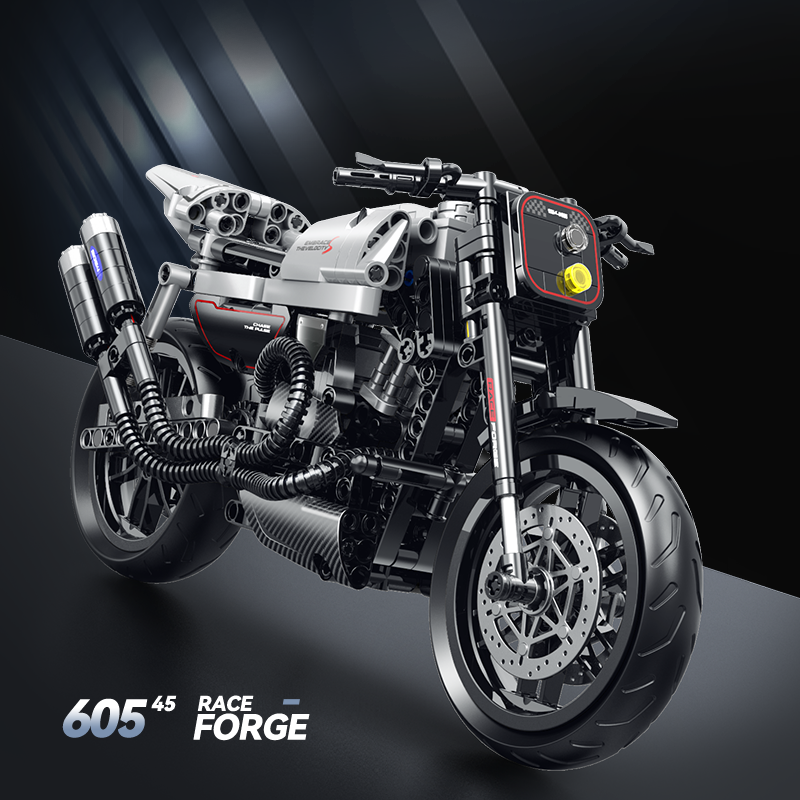 60545 - Steel Pulse 1:8 Bobber Motorcycle - View 2 | Power Blockz