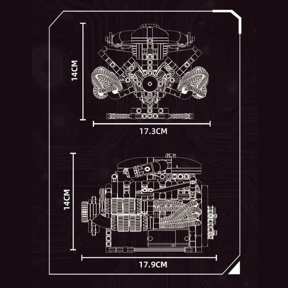 Kaixing 96209 - US Muscle V8 Engine - vue 5 | Power Blockz
