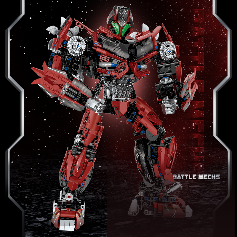10537 - Crimson Havoc Red Battle Mecha - View 6 | Power Blockz