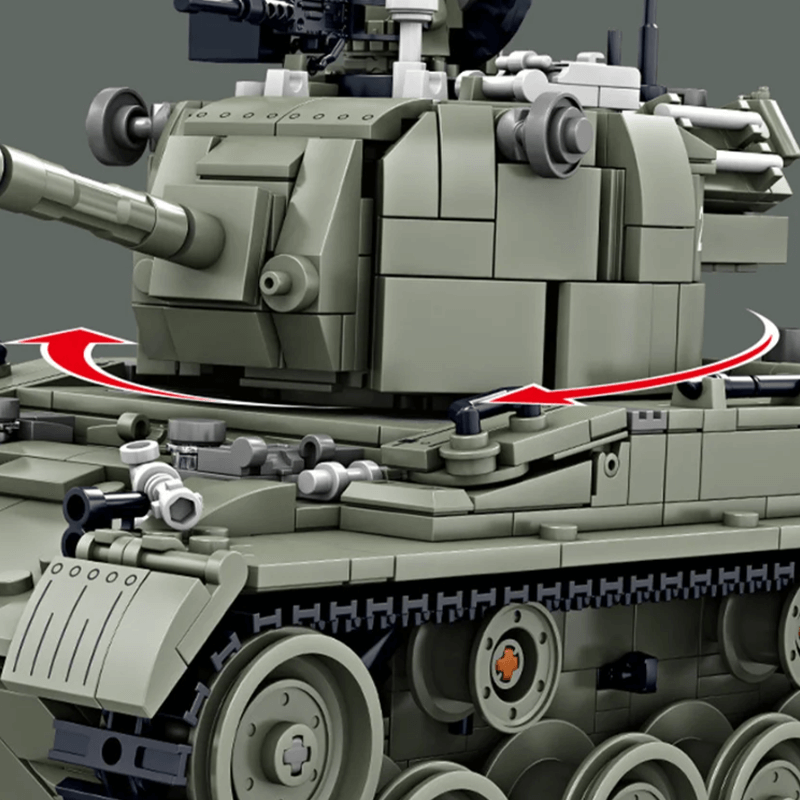 KAZI 82059 - M47 Patton Tank - vue 3 | Power Blockz