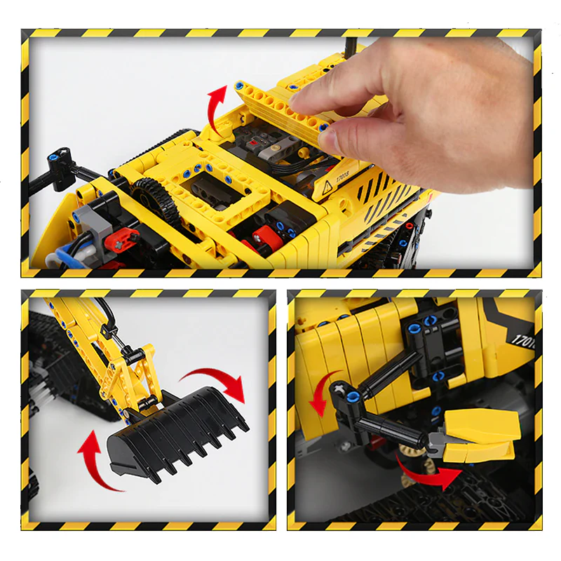 Mould King 17018 - RC Morphing Excavator - vue 10 | Power Blockz