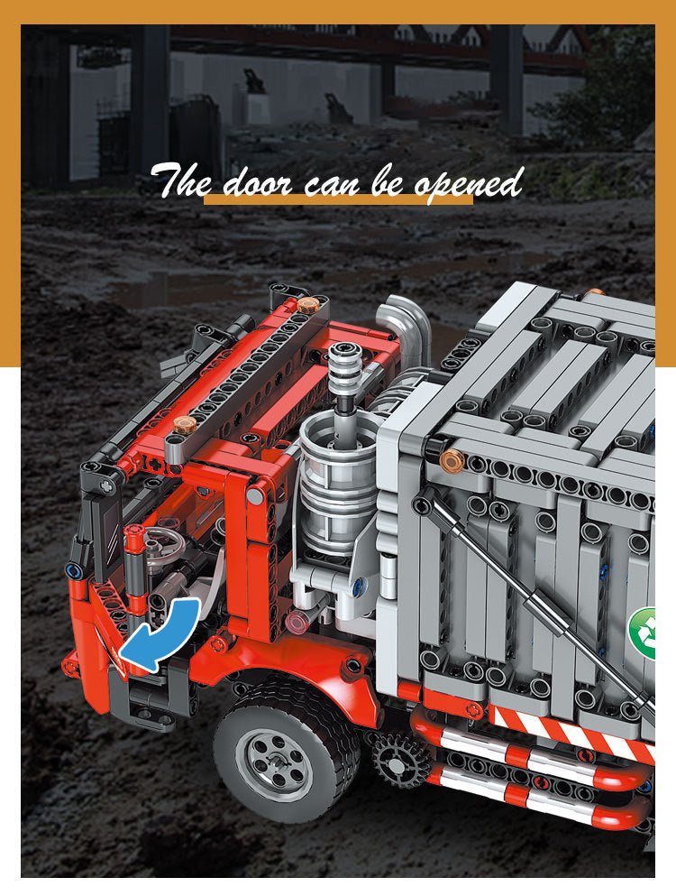 Mould King 15019 - Urban Garbage Collection Truck - vue 6 | Power Blockz