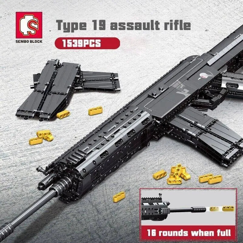 Sembo 702991 - Heavy Duty SMG Combat - vue 3 | Power Blockz