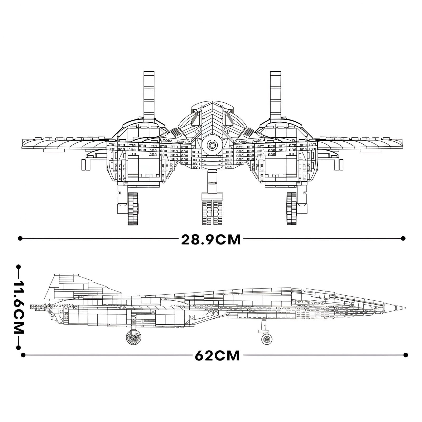 Reobrix 33039 - Sr-72 Reconnaissance Aircraft - vue 6 | Power Blockz