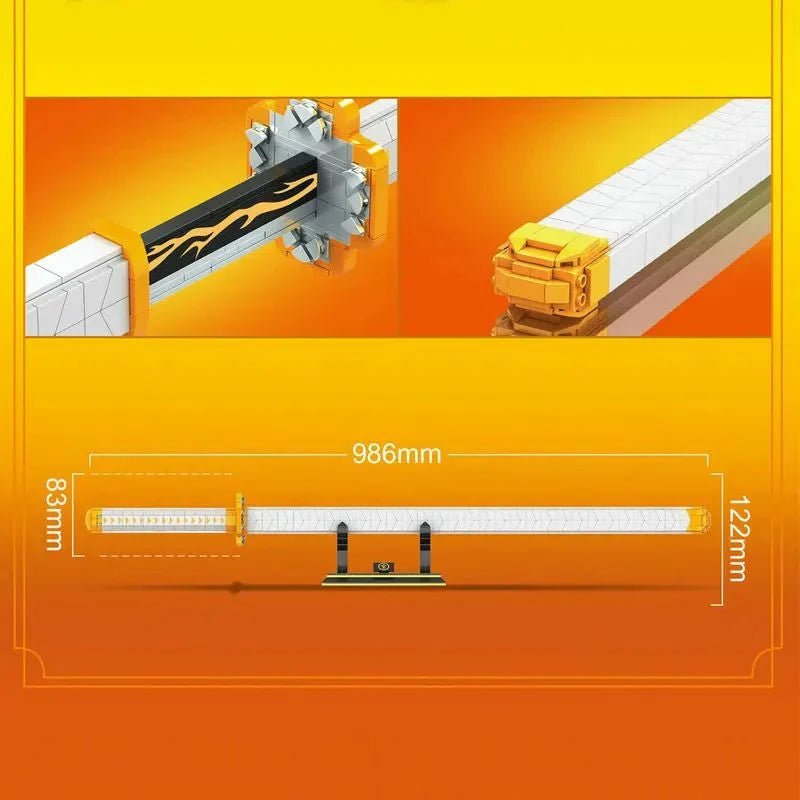 DK 1506 - Demon Slayer Zenitsu Katana Sword Bricks Toy - vue 5 | Power Blockz