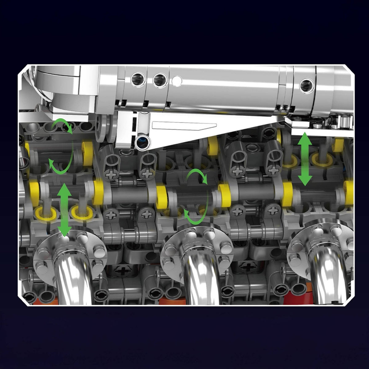 5.5L AMG V8 Engine & Gearbox | 2898pcs - 5.5L AMG V8 Engine & Gearbox - vue 9 | Power Blockz