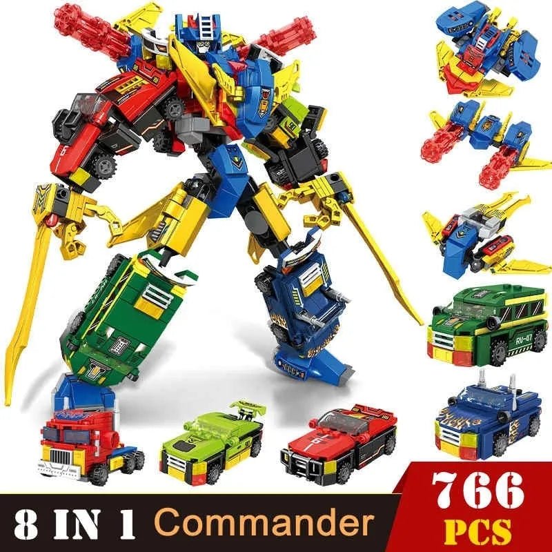 Transforming Super Commander Car Robot Bricks Kids Toys | 766pcs - Transforming Super Commander Car Robot Bricks Kids Toys - vue 2 | Power Blockz